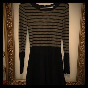 Express olive/ black sweater dress